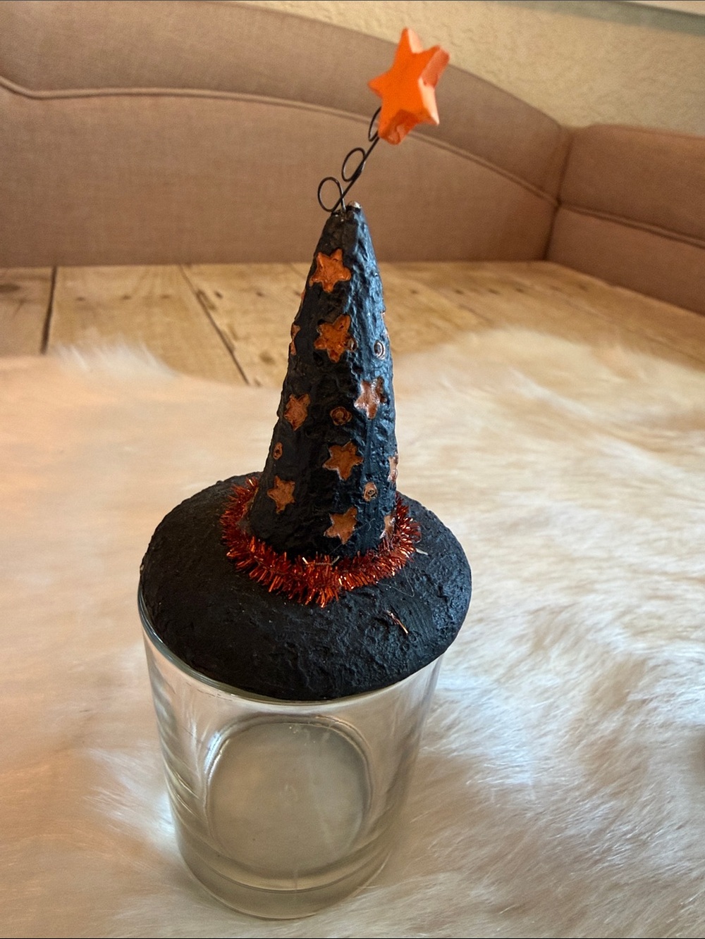 Pier 1 Imports Vintage Halloween Witch Hat Votive Holders Set of 3 - Picture 5 of 6